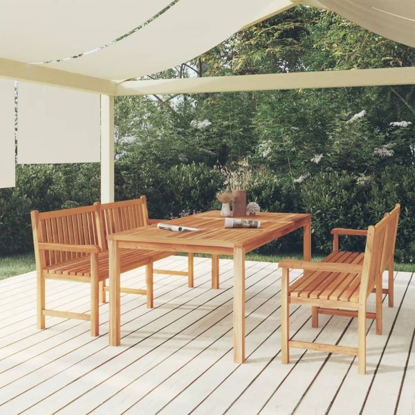 vidaXL 3-tlg. Garten-Essgruppe Massivholz Teak 3157159