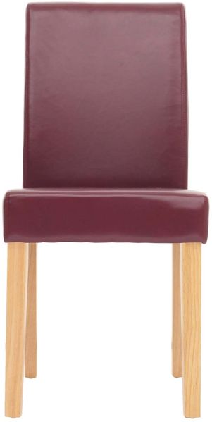 6er-Set Esszimmerstuhl Stuhl Küchenstuhl Littau ~ Kunstleder, rot, helle Beine Bild 4