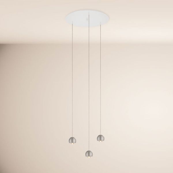 s.luce Beam LED Pendelleuchte 3- oder 5-flammig Modular Baldachin Aluminium