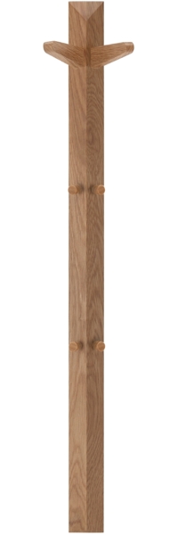 BANTRY Garderobenpaneel - 1 Leiste Höhe 120 cm / Eiche natur geölt / ohne Ablage