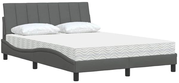 vidaXL Bett mit Matratze "Hanko" Dunkelgrau 140x200 cm Stoff 3310532 Bild 4