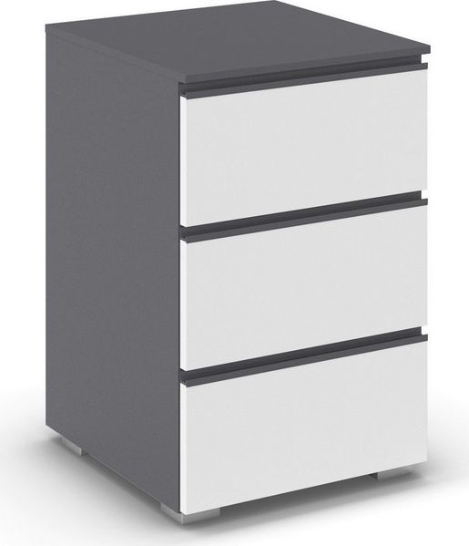 rauch Nachtkommode Nachttisch Nachtkonsole Nachtschrank MAINZ (Breite 40 cm), drei praktische und geräumige Schubladen MADE IN GERMANY