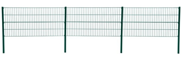 Doppelstabmattenzaun Gitterzaun Drahtgitter 80 cm RAL 6005 Gartenzaun Stabmatten