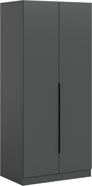 Kleiderschrank 2-türig (B/H/T: 80x180x52 cm) in anthrazit