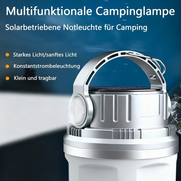 Luckice LED Gartenleuchte LED Campinglampen, LED Notleuchten, LED Taschenlampen, LED Notlampen, Zwei Farbtemperaturen, 45 Stunden Akkulaufzeit und Akkuanzeige.