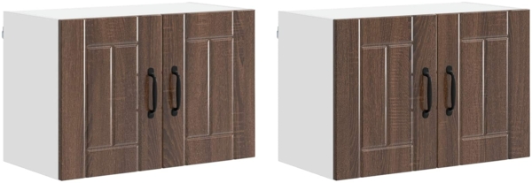 vidaXL Küchenwandschränke 2 pcs Braun Eichen-Optik 60 x 31 x 40 cm 884929
