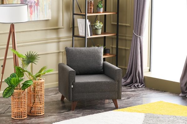 1-Sitzer-Sofa, 'Bella', 85 x 81 x 82, Anthrazit