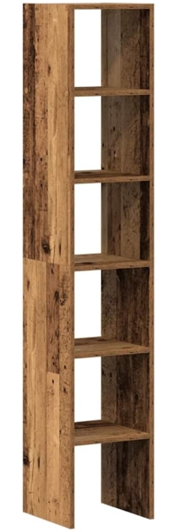 vidaXL Bücherregale 2 Stk. Stapelbar Altholz-Optik 30x30x80 cm 858818