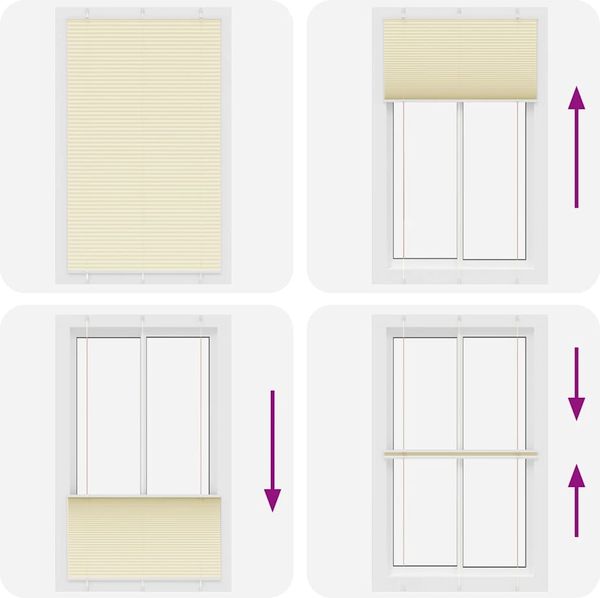 vidaXL Plissee Creme 120x200 cm Stoffbreite 119,4 cm Polyester 4015317 Bild 5