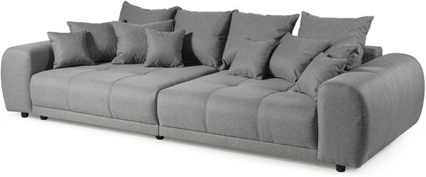 Bigsofa Geflechtstoff 310x135x86 grau MIRELLA