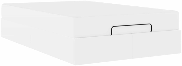 vidaXL Bettgestell mit Matratze mit Matratze 2 pcs Weiß PVC 3399422