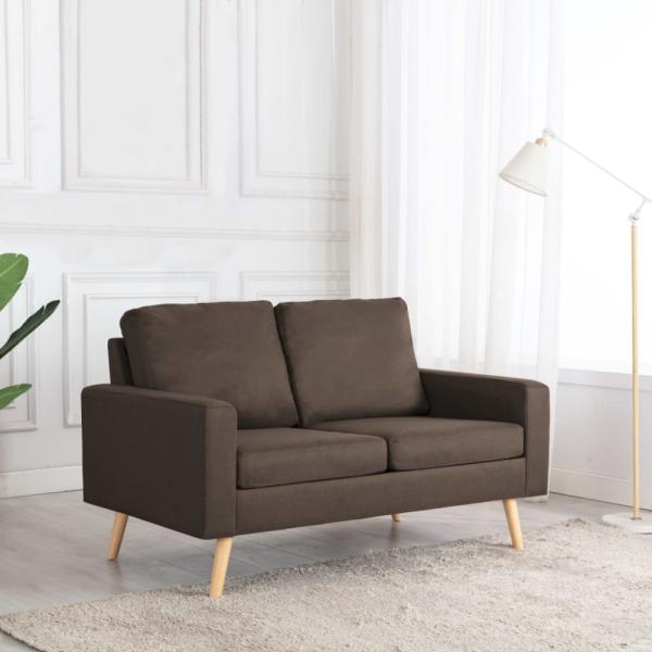 vidaXL 2-Sitzer-Sofa Braun Stoff [288705]