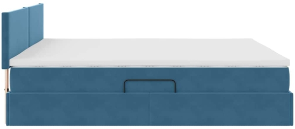 vidaXL Bett mit LED-Lichtleisten Dunkelblau 180 x 200 cm Samt 3371353 Bild 10