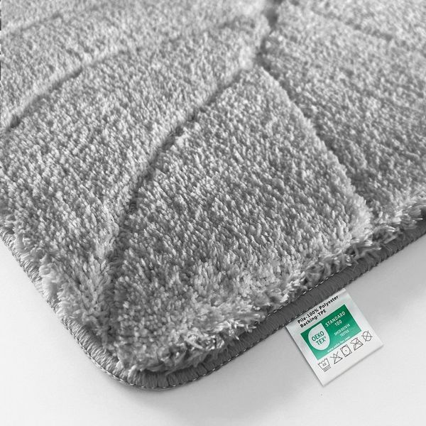 Kubus Duschmatte Elara, Badematte mit Blattstruktur, Polyester, Verschiedene Farben und Größen