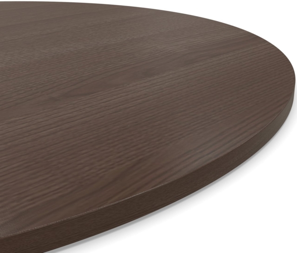 Dekor Spanplatte 19mm Tischplatte rund melaminharzbeschichtet Eiche Piemont Mokka R20020 mit ABS - Größe 90 x 90 cm - Höhe 1,9 cm - Farbe Eiche Piemont Mokka Bild 4