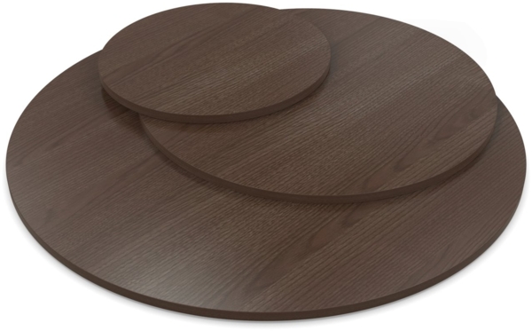 Dekor Spanplatte 19mm Tischplatte rund melaminharzbeschichtet Eiche Piemont Mokka R20020 mit ABS - Größe 90 x 90 cm - Höhe 1,9 cm - Farbe Eiche Piemont Mokka Bild 2