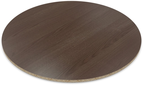 Dekor Spanplatte 19mm Tischplatte rund melaminharzbeschichtet Eiche Piemont Mokka R20020 mit ABS - Größe 90 x 90 cm - Höhe 1,9 cm - Farbe Eiche Piemont Mokka Bild 3