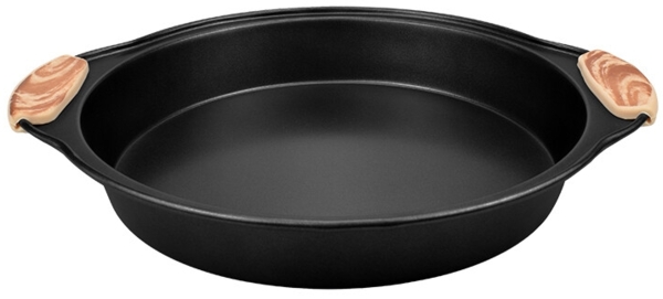 SCHÄFER Backform rund Maple Wood Antihaftbeschichtung scharz matt 28,5x24,5x4cm