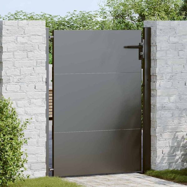 vidaXL Gartentor Schwarz 105 x 130 cm Pulverbeschichteter Stahl 42015905