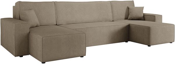 Mirjan24 'Kobaro U' Ecksofa, 312 x 145 x 82 cm, Braun