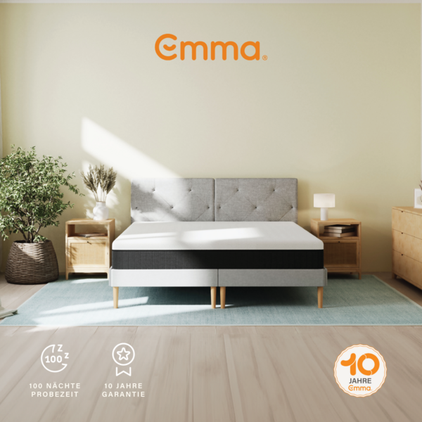Emma 'Original v2' Taschenfederkernmatratze, 80x200 cm, 85 % Polyester / 15 % Polypropylen, Weiß Bild 10