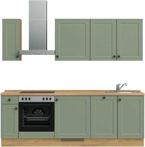 nobilia® Küchenzeile "Cascada premium", vormontiert, Breite 240 cm, Ausrichtung wählbar, wahlw. mit E-Geräten