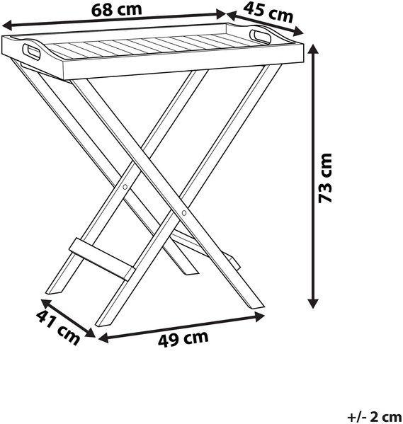 Beistelltisch AMANTEA Dunkler Holzfarbton Bild 2