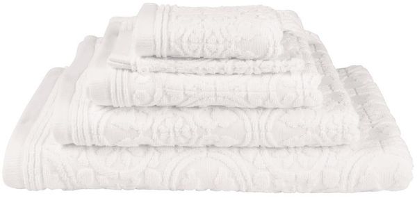 PiP Studio Gästehandtuch Tile de Pip Gästehandtuch white 30x50cm (1 Stück), 100% Baumwolle (236310)