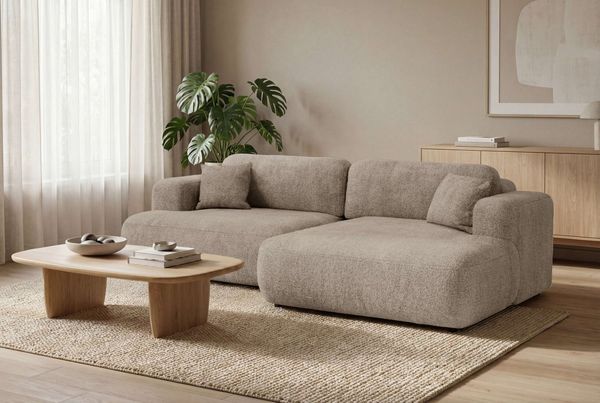 OTTO home Ecksofa VEEVIA L-Form, Schlafsofa, Verlässliche Qualität, Breite 256cm, mit Bettkasten, belastbar bis 480kg, inklusive Rücken- und Zierkissen