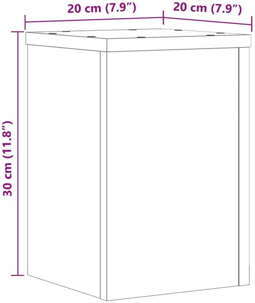 vidaXL Pflanzenständer 2 Stk. Sonoma-Eiche 20x20x30 cm Holzwerkstoff 852899 Bild 10
