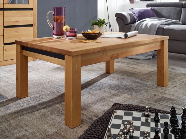 Woodroom Couchtisch Weimar (Kiefer massiv, 70x70 cm und 110x70 cm), Wohnzimmertisch, Beistelltisch, Sofatisch