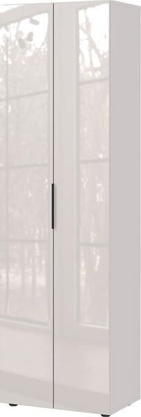 Garderobenschrank Glarus / GW-Genova, Glas, Holzwerkstoff, Weiß, 59 x 197 x 40 cm
