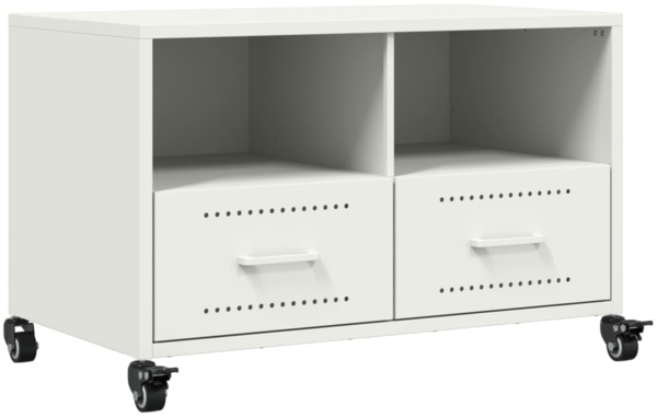 vidaXL TV-Schrank Weiß 68x39x43,5 cm Stahl 846703