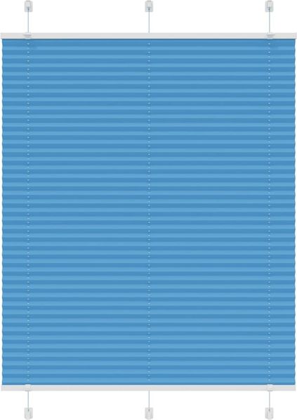 vidaXL Plissee Blau 105x100 cm Stoffbreite 104,4 cm Polyester 4015178