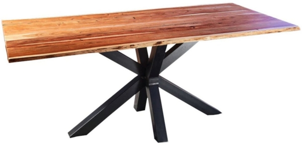 SAM® Baumkantentisch Spider, massives Akazienholz, Baumkante, Metallgestell Spider-Form Bild 5