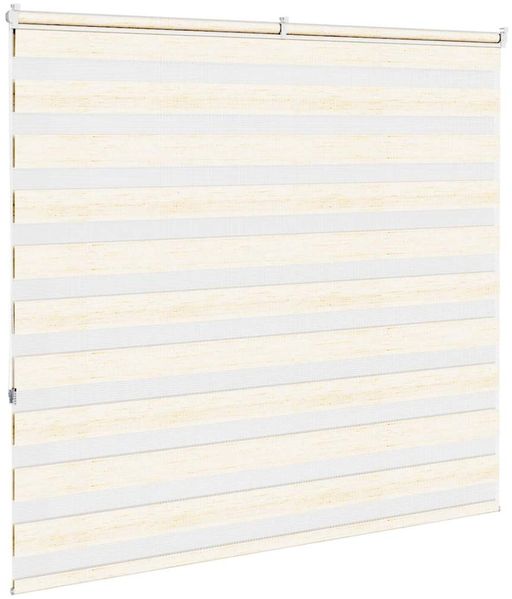 vidaXL Doppelrollo Marmorbeige 165x150cm Stoffbreite 160,9 cm Polyester 4014664 Bild 4