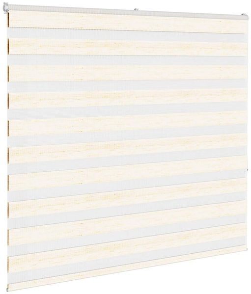 vidaXL Doppelrollo Marmorbeige 165x150cm Stoffbreite 160,9 cm Polyester 4014664 Bild 3