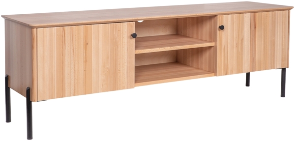 Lowboard Medienschrank Holzschrank 158x41x54 mit 2 Türen Kernbuche massiv 90.51-13-158