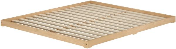 Niederflurbett Bodenbett niedriges Doppelbett 180x200 Buche Massivholz V-60.66-18Rollrost inkl.