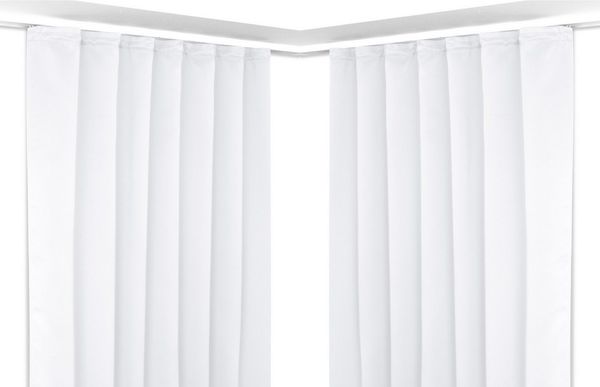 Beautex Verdunkelungsvorhang 2er Set mit U-Band, Blackout Vorhang Gardine abdunkelnd (2 St), Kräuselband, verdunkelnd