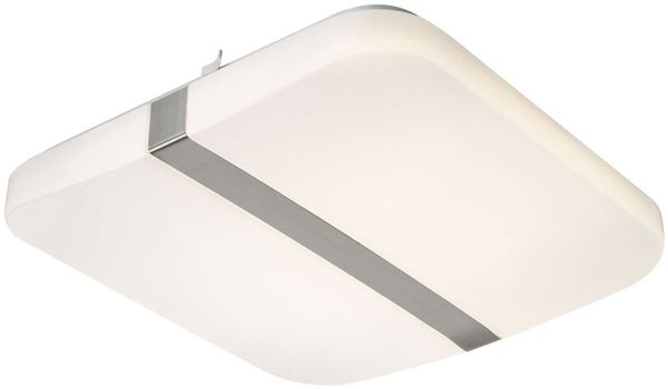 LED Deckenleuchte, chrom, quadrat, L 33,5 cm