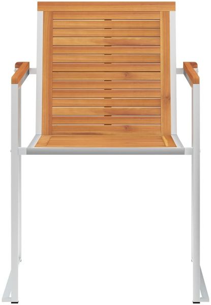vidaXL Gartenstühle mit Kissen 2 Stk. Massivholz Akazie und Stahl 3061490 Bild 5