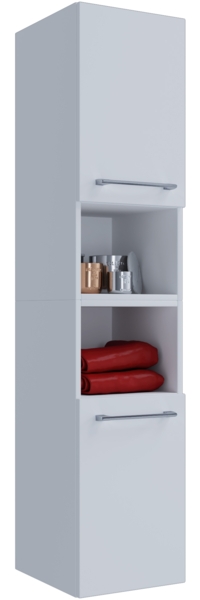 VCM Badmöbel Hochschrank Badinos 914366 Weiß H. 151 x B. 33 x T. 37 cm