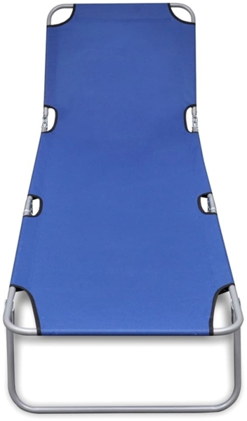 vidaXL Klappbare Sonnenliege Pulverbeschichteter Stahl Blau 41477