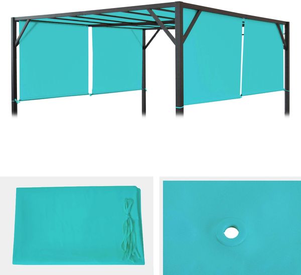 Ersatzbezug für Dach Pergola Pavillon Baia 3x3m ~ türkis-blau