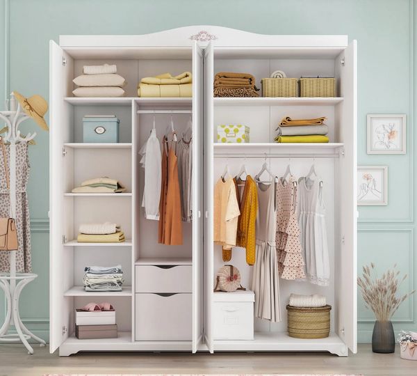 Möbel-Zeit Kleiderschrank RUSTIK, 4-türig