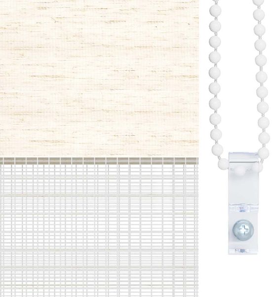 vidaXL Doppelrollo Marmorbeige 75x200 cm Stoffbreite 70,9 cm Polyester 4014672 Bild 9