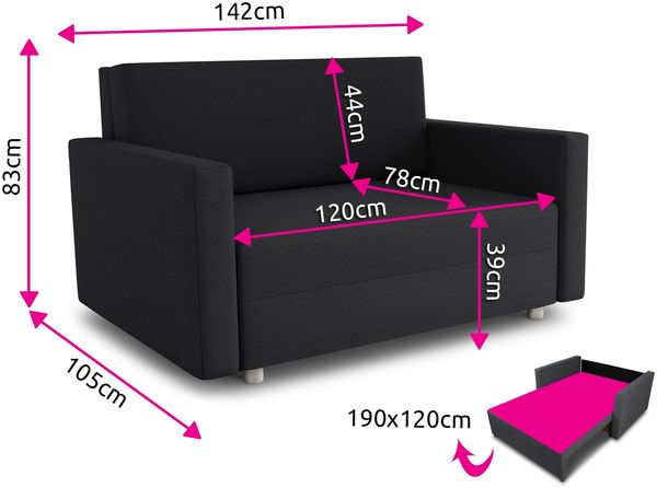 Schlafsofa Pura Maxi mit Bettkasten - Polstersofa mit Schlaffunktion, Sofa, Bettsofa, Wohnlandschaft (Grau (Suedine 06)) Bild 5