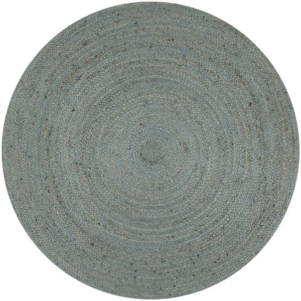 vidaXL Teppich Handgefertigt Jute Rund 150 cm Olivgrün 133670
