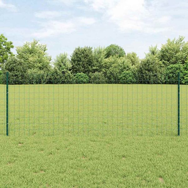 vidaXL Zaun mit Pfosten Grün 3336041
